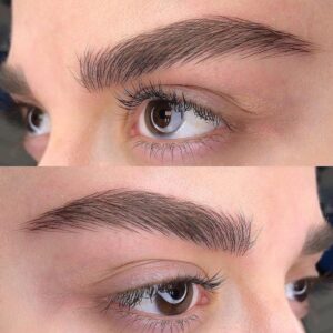 ابروهای منظم و طبیعی در مقایسه فیبروز و میکروبلیدینگ زینب همتی کرج